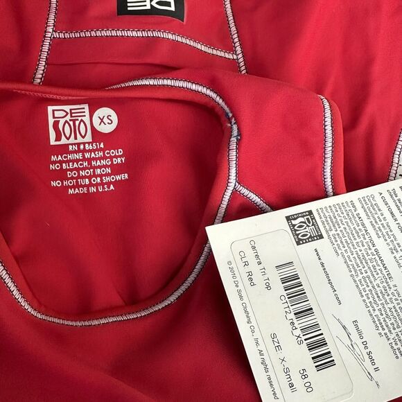 de soto red carrera triathalon cycling top Size XS - Picture 4 of 5